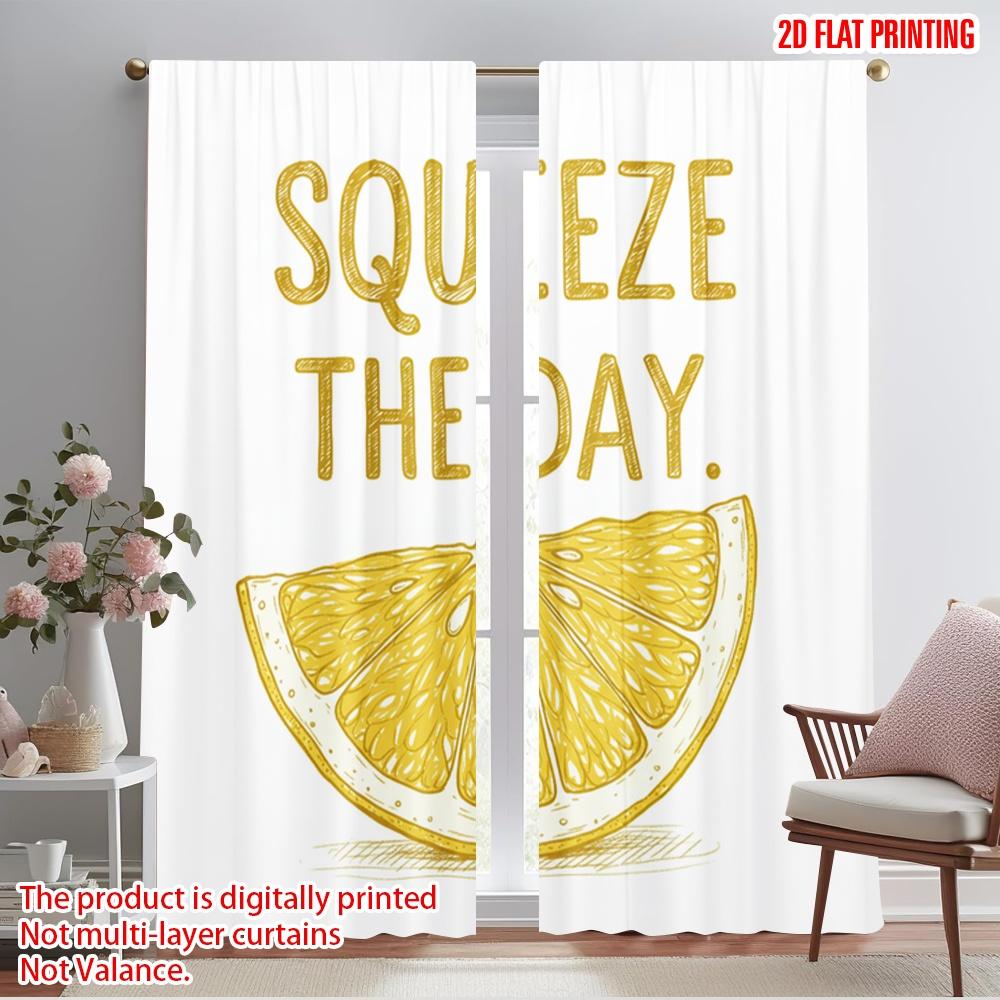 

2 шт. 2D плоская печать Драпировки Выжми день Лимон_а 100% полиэстер Без электричества Праздничные украшения для фотобудки 52.50×116.00 CM 2pcs