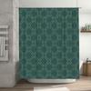 Green Geometric Shower Curtain Waterproof Bathroom Decor Polyester Modern Design 60 X 72 Inch (Modeltc315)