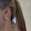 Heavy Industry Woven Natural Freshwater Pearl Stud Earrings Women's S925 Silver Needle Light Luxury High Sense Retro Temperament Earrings 2026