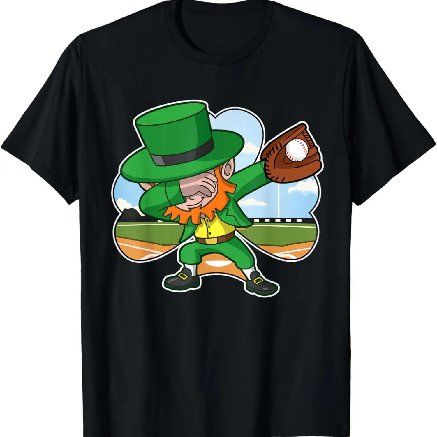 

Dabbing Leprechaun Baseball St Patricks Day Irish Boys Kids T-Shirt XXXXXL чорний