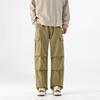 Mountain overalls men's spring and autumn pure cotton versatile American trendy casual pants loose straight large size trousers