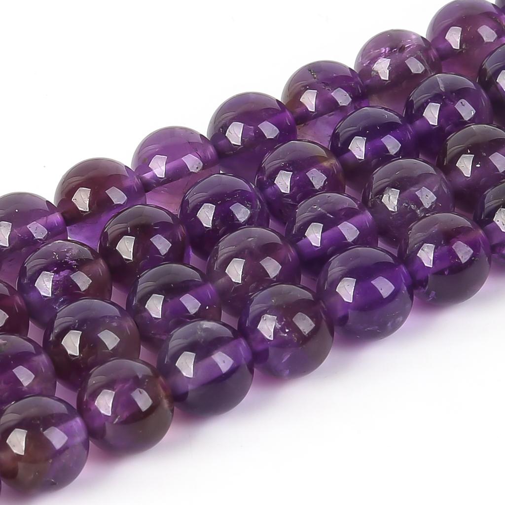 Natural Stone Pink Quartz Amethyst Turquoise Agates Round Loose Beads For Jewelry Making Bracelets DIY Accessories Natural Beads