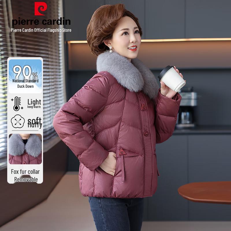 

Pierre Cardin Women s 90% Duck Down Fox Fur Collar Down Jacket 3XL