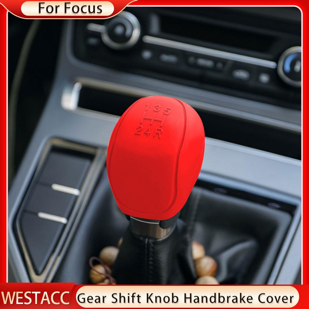 Silikon Auto Getriebe Kopf Schaltknauf Abdeckung Handbremse Abdeckung Schutz für Ford Focus 2 3 4 MK2 MK3 MK4 MT 2009 - 2017