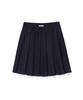 Crank Layered Wool Pleated Skirt_Navy