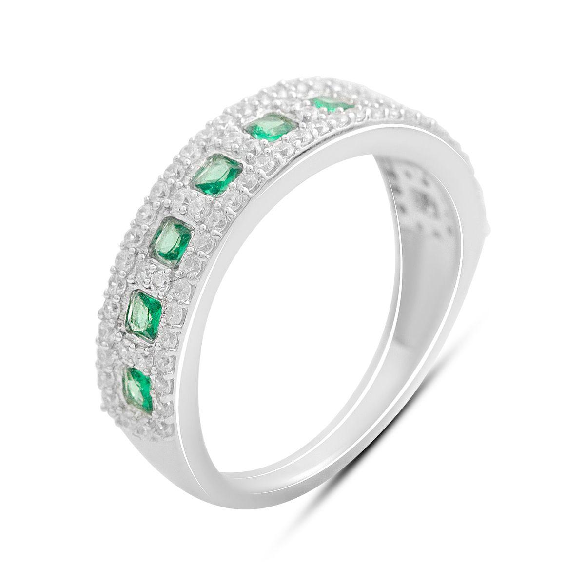 

Серебряное кольцо с изумрудом nano 0.74ct, вес изделия 3,29 гр (2205869) 17 смарагдовий