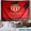 Custom Name Monaco Crest Emblem Printed Tapestry, for Bedroom,Livingroom, Dormitory, Large Wall Decor, Fabric Decor Fan Birthday Gifts