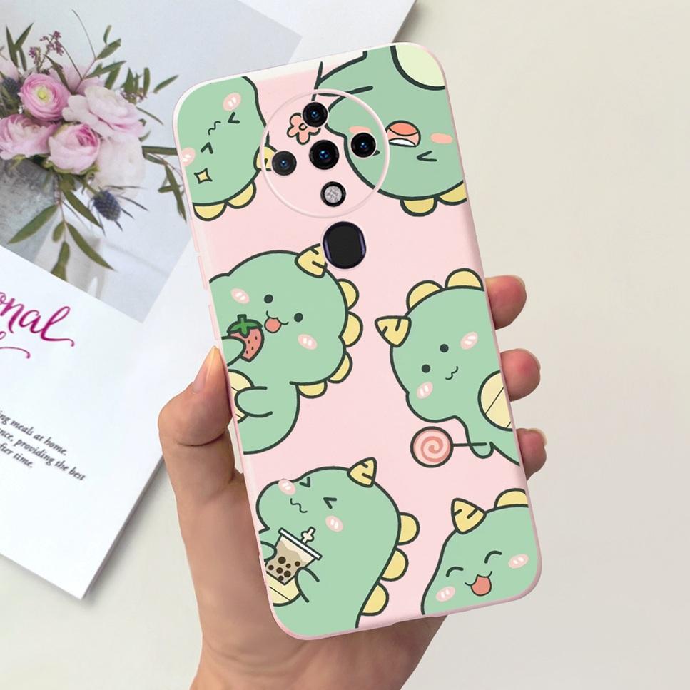 New For Tecno Spark 6 Case Space Astronaut Dinosaur Soft Silicone Black Pink Cover For Tecno Spark6 KE7 Bumper Phone Case Funda