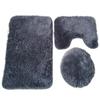 Solid Color Shaggy Bathroom Mat Set 50x80cm
