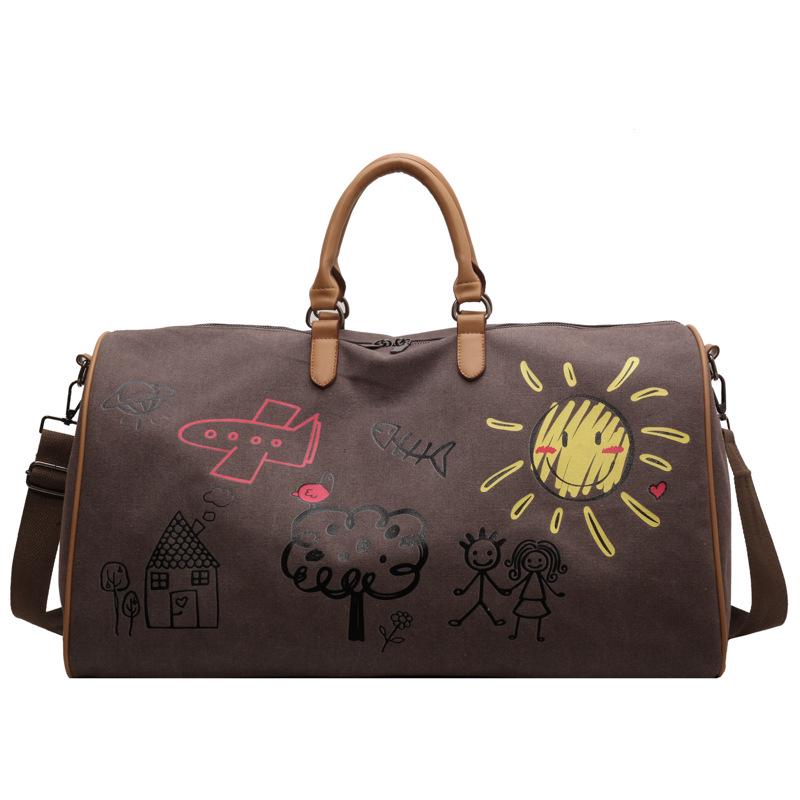 Custom Graffiti Duffle Bag: Wet/Dry Separation, Large Capacity for Gym, Travel, and Yoga