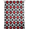 Poker Squares Pik Herz Karo Textur Transparente Vorhänge für Wohnzimmer Tüll für Fenster Voile Garn Kurze Schlafzimmergardinen
