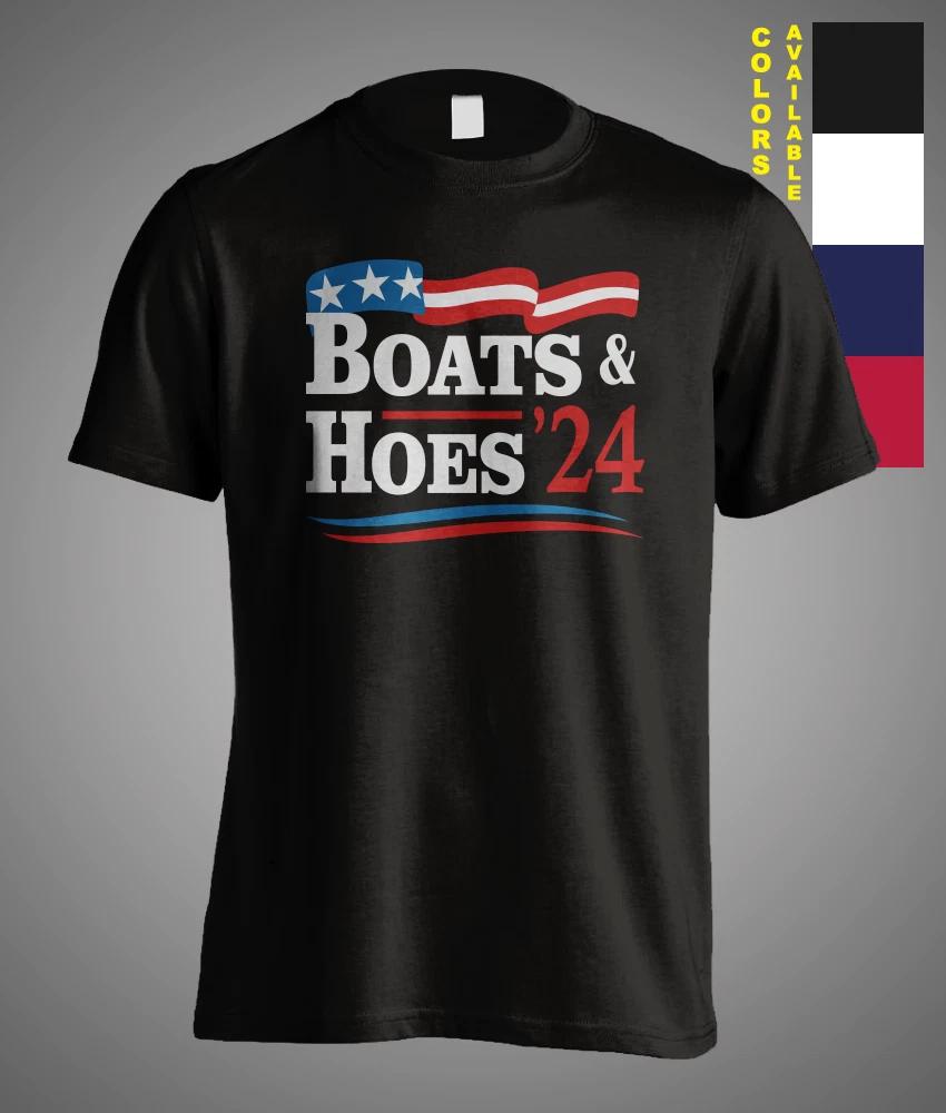 Boats And Hoes 24 American Flag Step Brother Vintage Election Funny Gift T-Shirt XXXL