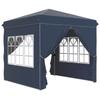 2.5 X 2.5 M Pop-Up Gazebo with Side Walls and Carry Bag, UPF50+ Height-Adjustable Garden Tent, Dark Blue