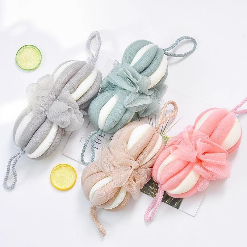 Large-sized Bath Ball, Not Dissolving Bath Flower Ball, Cute Scrubbing Bath Ball, Creating Foam for Washing, Bathing, Scrubbing The Back, Bath Towel