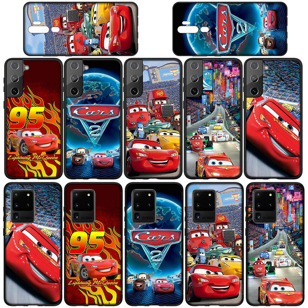 for Samsung Galaxy S25 S24 S23 S22 Ultra FE Plus A17 A37 A57 A56 A55 A06 A16 A15 A36 A26 A35 A05 A54 A34 Case Lovely Cars Lightning McQueen 95 Cover