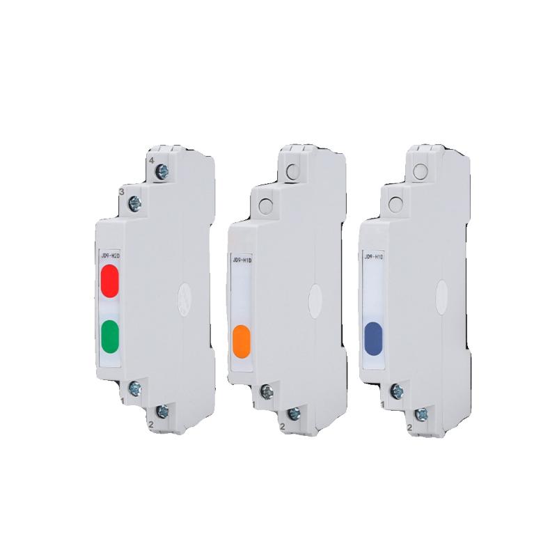 1Pcs 24V 220V Ac/Dc Track Type Signal Lamp Jd9 Din Rail Indicator Light Tri-Color Dual Color Light Red Green Yellow