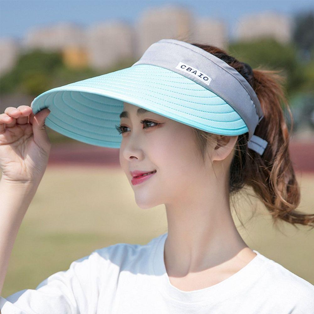 Summer UV Protection Breathable Adjustable Beach Cap Sun Hat Sports Visors Empty Top Hat