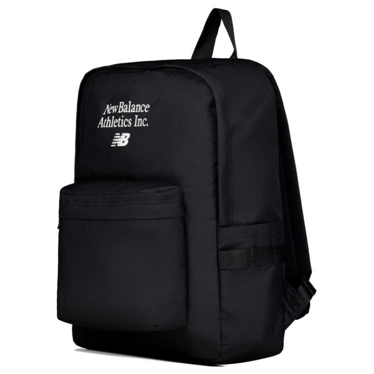 New Balance Sports Casual Zipper Fabric Backpack Unisex backpack Black LAB42405