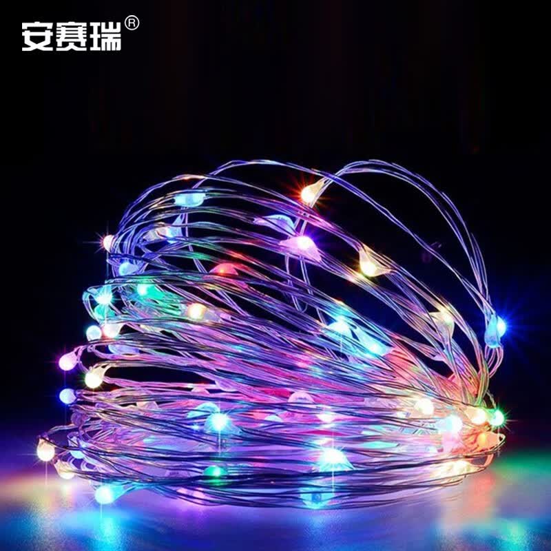 Ansaerui Solar Powered Outdoor LED String Lights 10m 100 Lights разноцветный