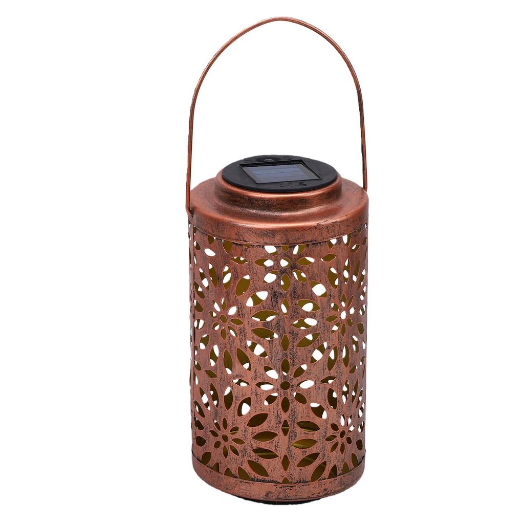 Solar Claws Projection Lamp Hollowed Out Solar Light Garden Patio Pathway Landscape Light with Handle Flower Iron