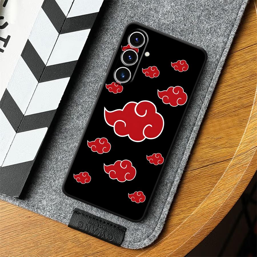 Cool Akatsuki Logo Black Soft Phone Cover Case for Samsung Galaxy A25 A71 A32 A51 A73 A23 A53 A26 A72 A35 A36 A24 A55 A41 A22