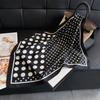 Women's Scarf Shawl Hijab Print Turban Square Luxury Headscarf Wraps Bandana Neckerchief Headband Windproof Handkerchief Fashion