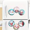 6Pcs Christmas crystal glass refrigerator sticker creative cartoon cute three-dimensional magnet magnetic sticker home decoration