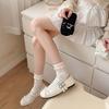 Sweet Fungus Edge Socks Female Cute Flanged Bow Medium Tube Socks Spring And Autumn Girl Style Stacking Socks