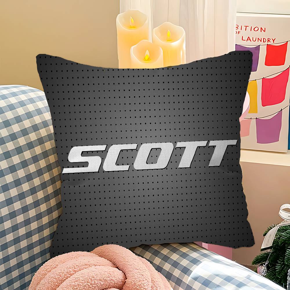 S-Scott Bike Logo Personalized Picture Text Home Decorative Pillows Household Gifts 45X45Cm