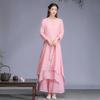 Spring/Summer Fairy Zen Suit: Women's Chinese-Style Cotton Linen Tai Chi & Dance Set