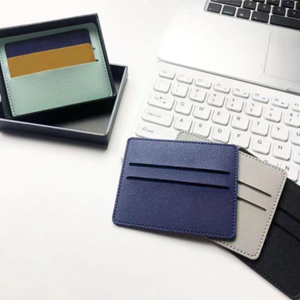 High Quality Ultra-thin ID Card Holders PU Leather Mini Card Package Business Card Wallet Women Men