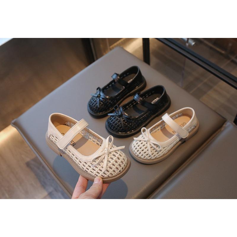 Dívčí módní princeznovské boty | Prodyšné měkké balerínky s mašlí pro batolata a malé děti Elegantní třpytivé Mary Janes