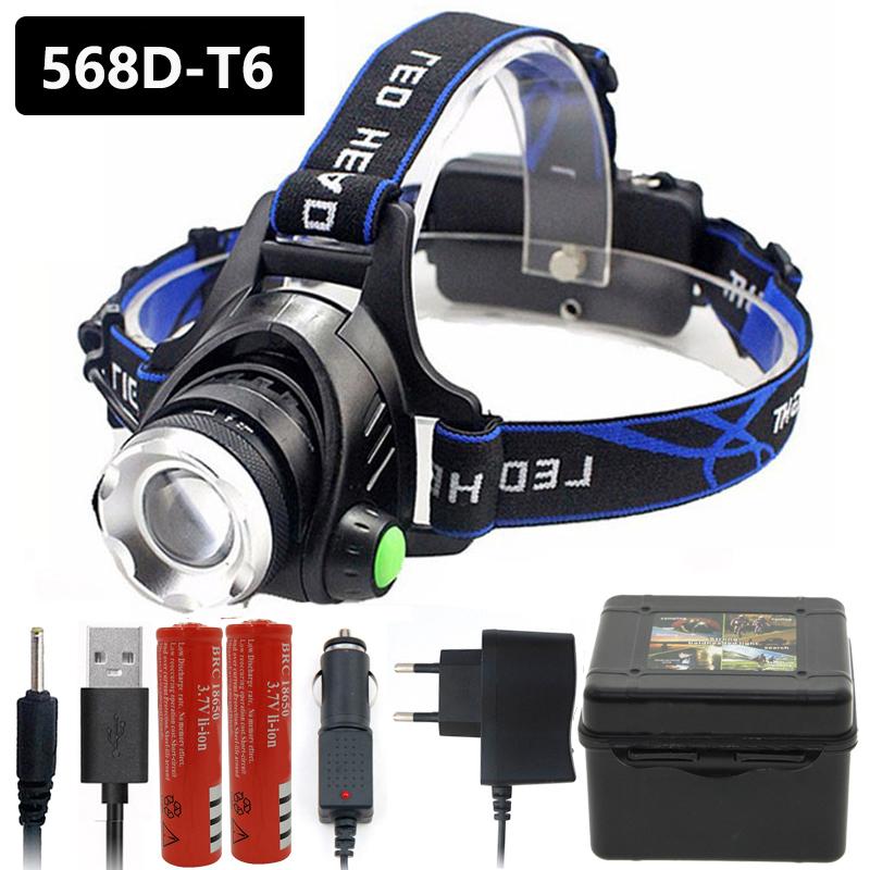 XM-L2 T6 COB 10000LM Led Headlamp Headlight Micro USB Charger Head Lamp Portable Light Torch Lantern