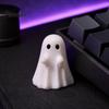 Halloween Harz Ornamente 3 Stück Mini Geister Figuren für Dekorationen, Mittelfinger und Süßigkeitentüten Füller Herz Gestufte Tabletts Tischplatten Regale