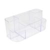 Clear Plastic Organizer Compartmental Transparent Punch Free Desktop Wall Mounted Storage Box for Office Home Bathroom Transparent White