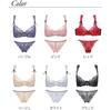 collection Sexy Lace Ribbon Bra and Panty Set for Size L MR Women, Purple,