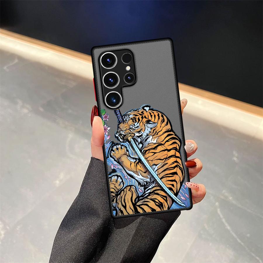 Cool Tiger Dragon Case for Samsung Galaxy S25 Ultra S24 Plus S22 S21 S20 FE Note 20 Ultra 10+ S23 FE S26 Funda Back Phone Cover