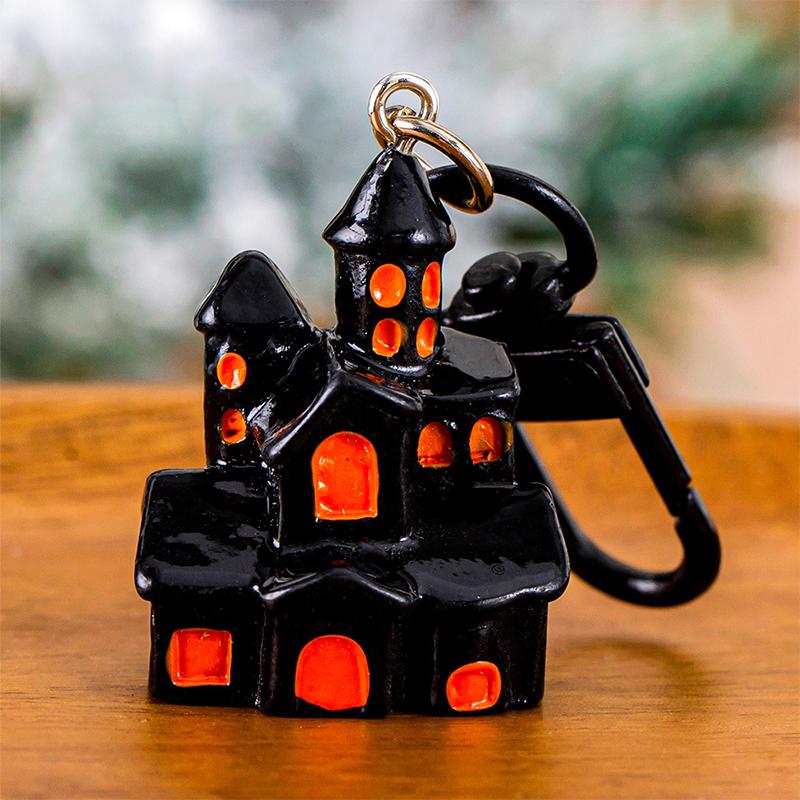 1/6Pcs Cartoon Halloween Keychain Cute Pumpkin Ghost Car Keyring Bag Earphone Cover Pendant Decoration Couple Friends Gifts