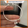 100% Solid 925 Sterling Silver Metal Bracelet for Women Vintage Handmade Simple Tassel Ball Bracelet Birthday Gift Party