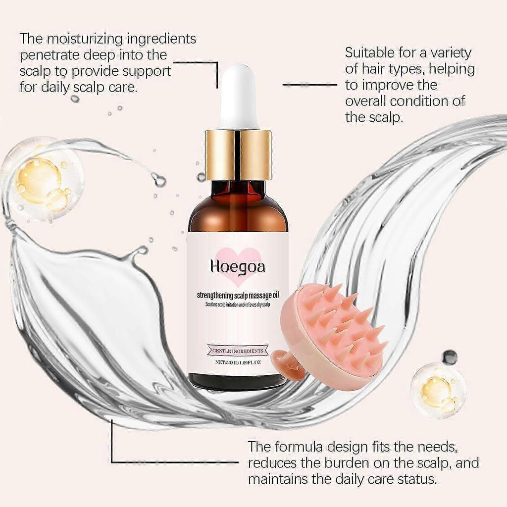 Scalp Care Massage Oil, with Comb Rosemary Hair Oil for Nourishing Soothing Scalp & Shiny Hair