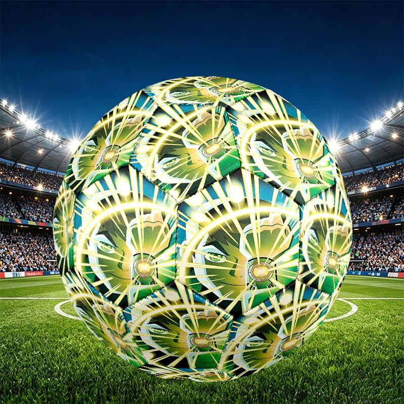 Ben 10 Cartoon Print Size 5 Soccer Ball, PU Wear Resistant Football for Match Training and Daily Practice, Birthday Gift for Soccer Fans
