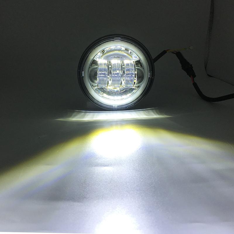 2pcs 30W 4.5 Inch Motorcycle Led Fog Light 6000K DRL Led Headlamp for Harley Moto Motorbike Working Lighting Bulb for Car ATV .