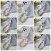 Stone Bead Cellphone Strap Crystal Phone Wrist Lanyard Mobile Phone Chains  Girls Gift