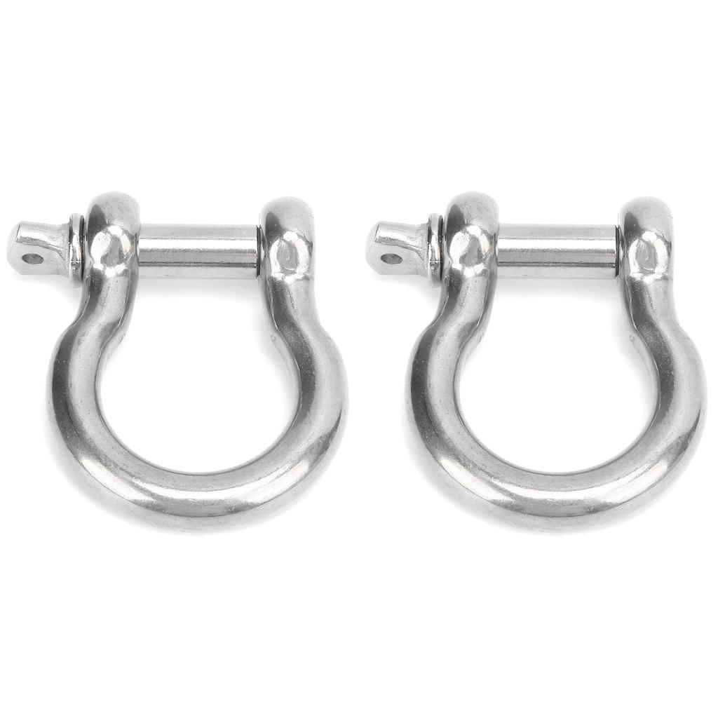 2pcs Bow Shackle Stainless Steel Anti Corrosion D Ring Anchor for Camping Hiking Outdoor Sports(M18 950kg Load )