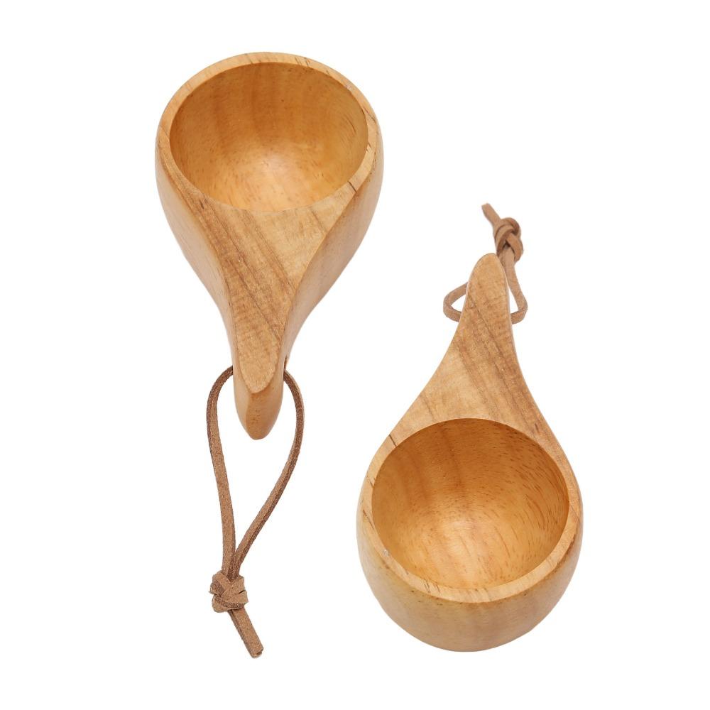 Nordic Style Wooden Coffee Cup 30ml/1oz Capacity Portable Wood Mug Wooden Drinking Cup Parties