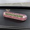 Rhinestone Car Temporary Parking Sign Luminescent Stop Sign Card Plate  Car Decoration