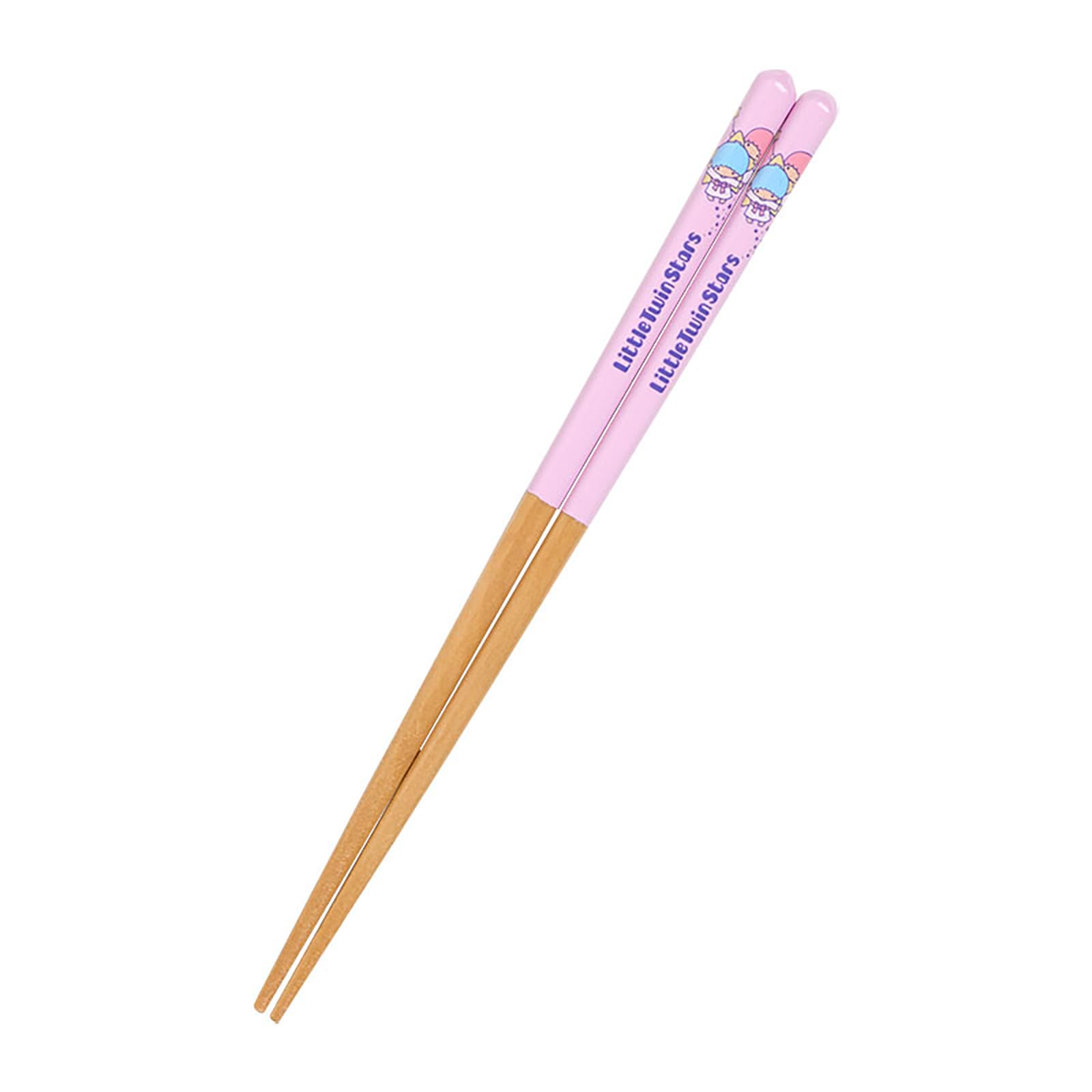 

Sanrio Little Twin Stars Kiki and Easy to Natural 468517 Chopsticks, Lala, 21cm, Non-Slip, Grip, Wood, розовый