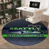 Seahawks Team Spirit Round Rug for Livingroom,Bedroom, Palyroom, Chair Rug, Area rug, Circle Carpet, Large Size Fan Christmas gift