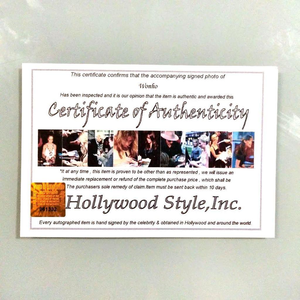 [USED] Wonho autographed official photo…Wonho…Monster X…