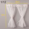 1/12 Scale Mini Window Curtain for DIY Micro Landscape Tiny House Decoration